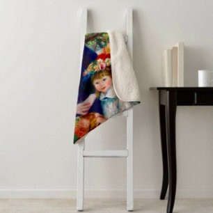 Renoir’s Mother and Child  Sherpa Blanket