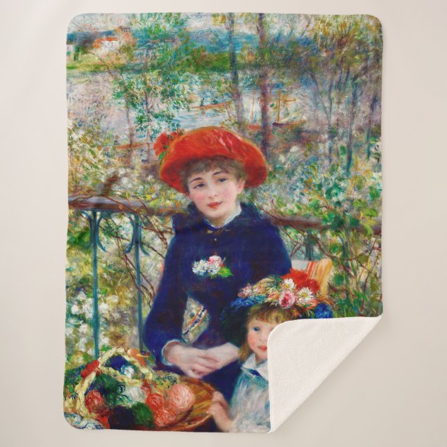 Renoir’s Mother and Child  Sherpa Blanket (Front)