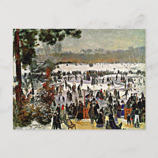 Renoir - Skaters in the Bois de Boulogne-1868 Postcard (Front)