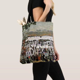Renoir - Skaters in the Bois de Boulogne-1868 Tote Bag