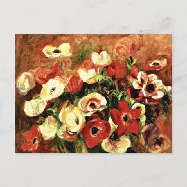 Renoir - Spray of Anemones Postcard (Front)