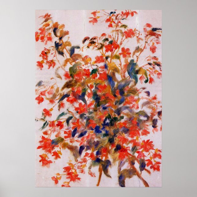 Renoir - Still Life with Fuscias Poster (Front)