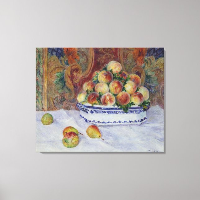 Renoir Still Life with Peaches Canvas Print (Front)