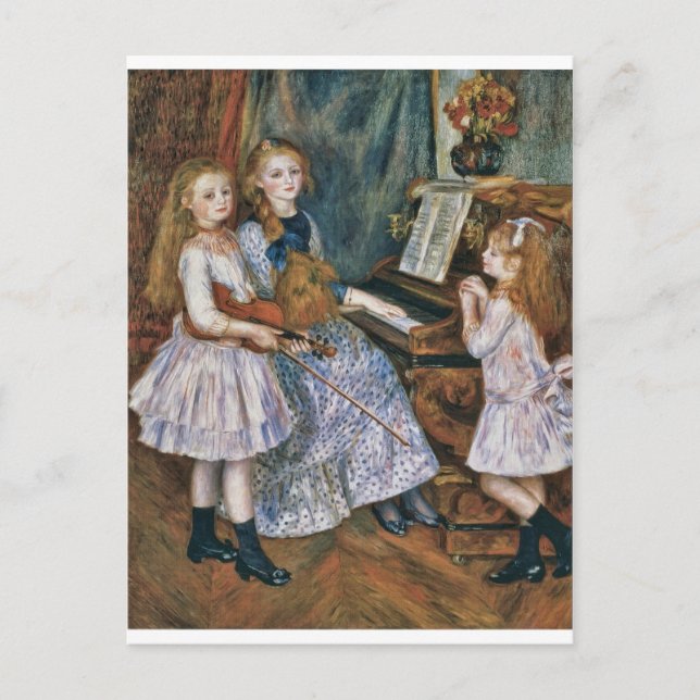 Renoir The Daughters of Catulle Mendès Postcard (Front)