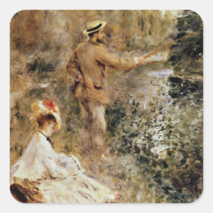 Renoir - The Fisherman Square Sticker