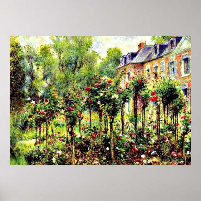 Renoir - The Rose Garden at Wargemont Poster (Front)