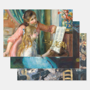 Renoir Two Girls at the Piano Print Music Fine Art Wrapping Paper Sheet