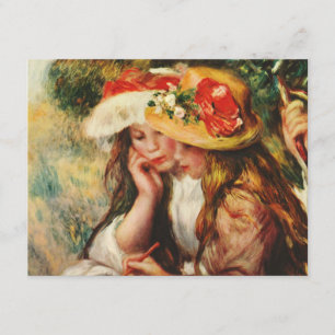 Renoir Two Girls Reading in the Garden Invitations