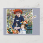 Renoir Two sisters CC0398 Birthday Postcard<br><div class="desc">Pierre-Auguste Renoir Two sisters on the terrace, 1881 (detail). Sometimes I prefer birthday postcards to the traditional folded birthday card. It's easier, I don't have to worry about all that empty space. If I don't find the right words, I can just sign the postcard and add the adress of the...</div>