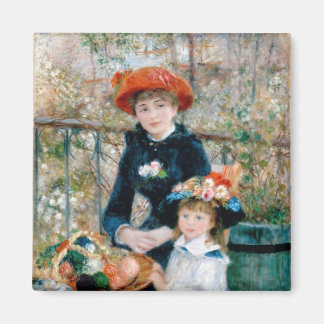 Renoir Two Sisters on Terrace Vintage Fine Art Magnet