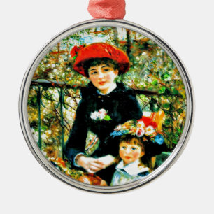 Renoir - Two Sisters on the Terrace Metal Tree Decoration