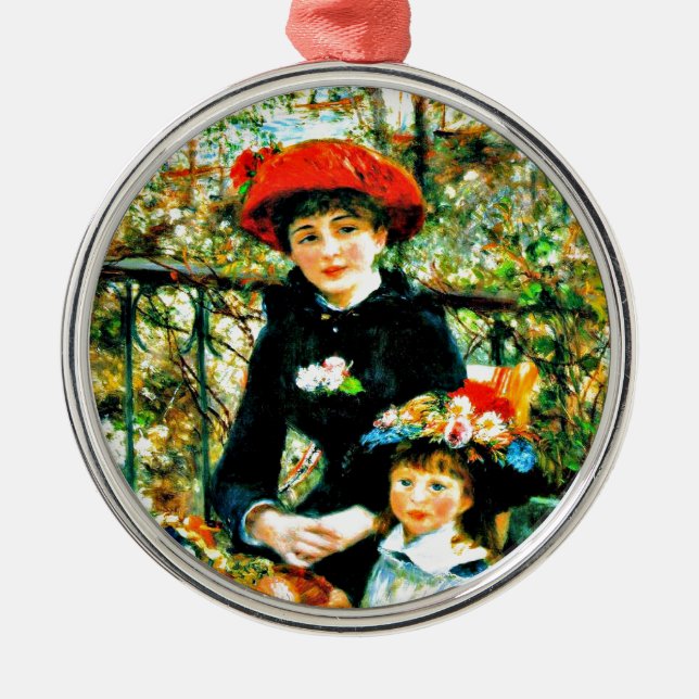 Renoir - Two Sisters on the Terrace Metal Tree Decoration (Front)
