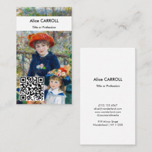 Renoir - Two sisters on the Terrace - QR Code Business Card