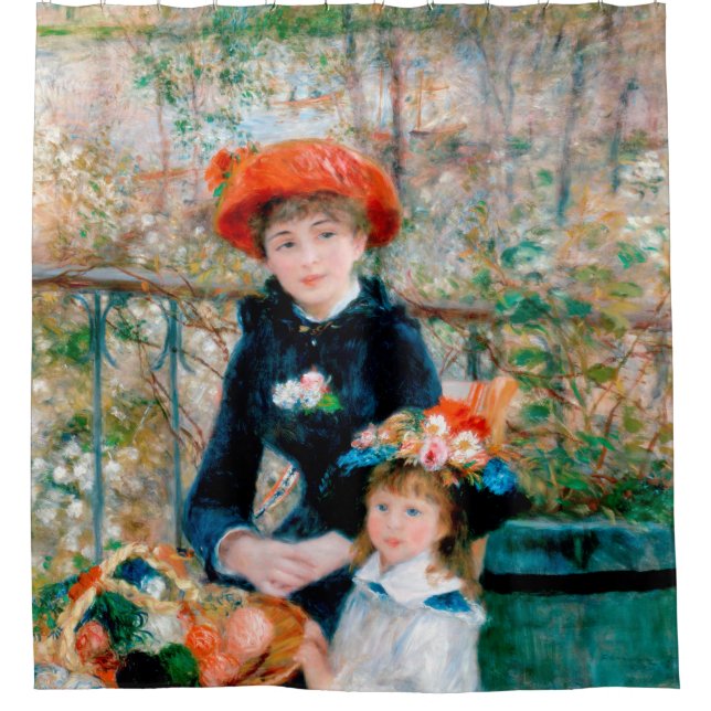 Renoir "Two Sisters (On the Terrace)" Shower Curtain (Front)