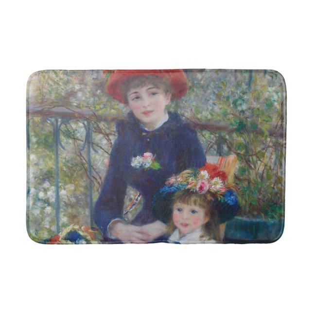 Renoir Two Sisters Terrace French Impressionism  Bath Mat (Front)