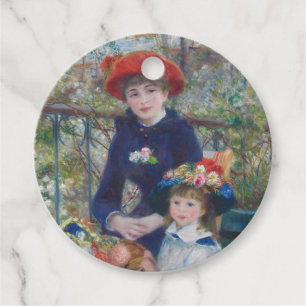 Renoir Two Sisters Terrace French Impressionism Favour Tags