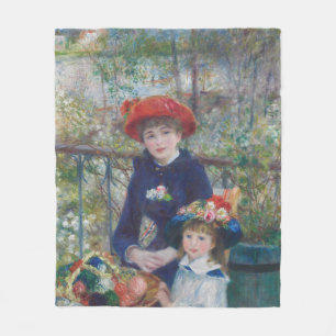 Renoir Two Sisters Terrace French Impressionism  Fleece Blanket