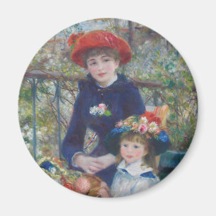 Renoir Two Sisters Terrace French Impressionism  Magnet
