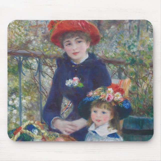 Renoir Two Sisters Terrace French Impressionism  Mouse Mat (Front)