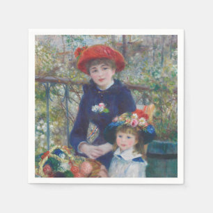 Renoir Two Sisters Terrace French Impressionism  Napkin