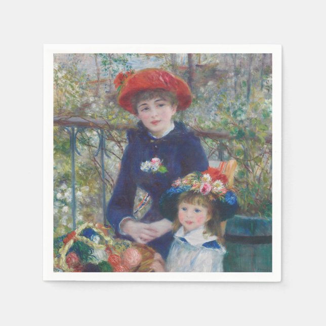 Renoir Two Sisters Terrace French Impressionism  Napkin (Front)