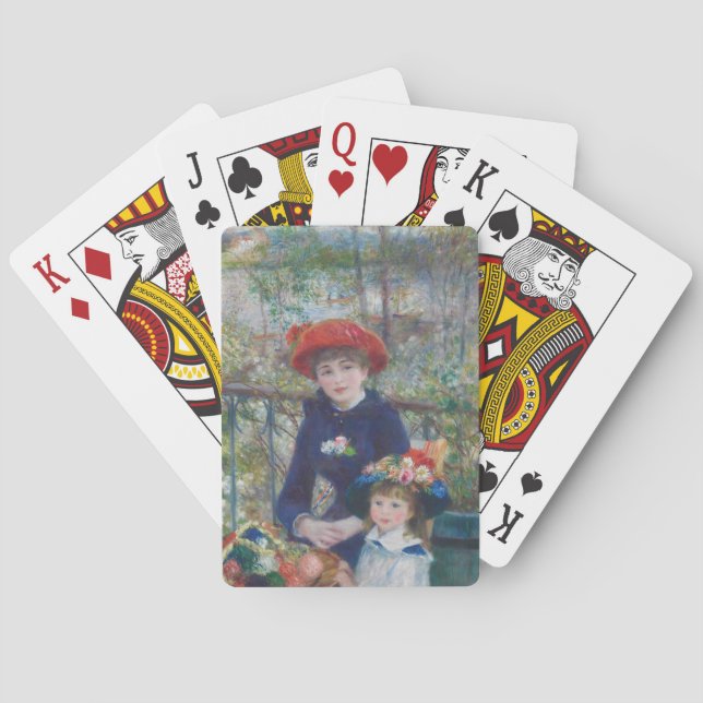 Renoir Two Sisters Terrace French Impressionism  Playing Cards (Back)