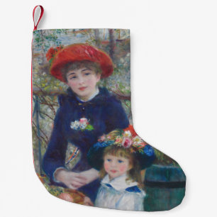 Renoir Two Sisters Terrace French Impressionism  Small Christmas Stocking