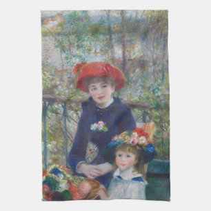 Renoir Two Sisters Terrace French Impressionism  Tea Towel