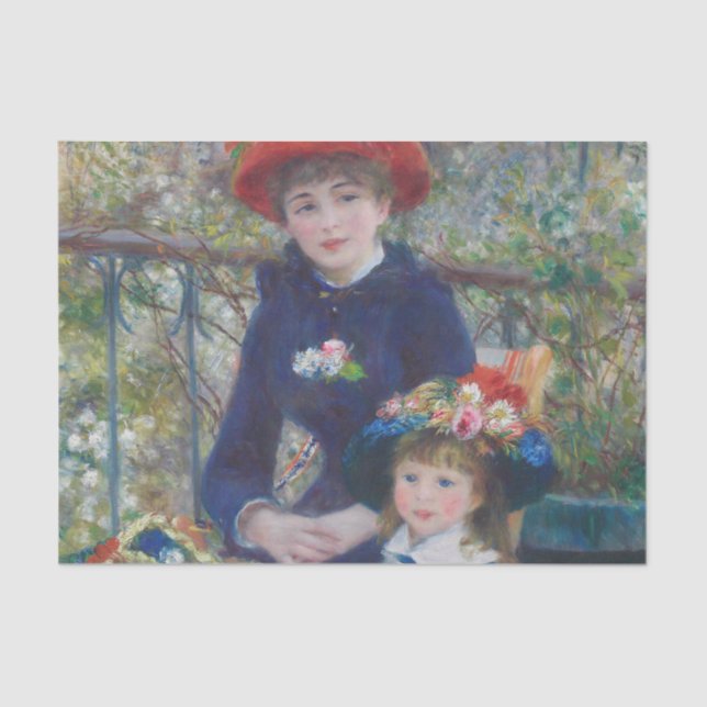 Renoir Two Sisters Terrace French Impressionism  Tissue Paper (Front)