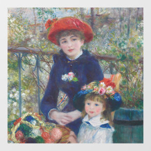 Renoir Two Sisters Terrace French Impressionism Window Cling