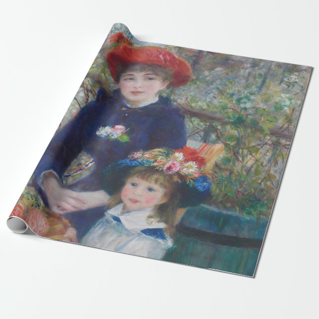 Renoir Two Sisters Terrace French Impressionism  Wrapping Paper (Unrolled)