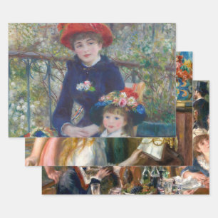 Renoir Two Sisters Terrace French Impressionism  Wrapping Paper Sheet
