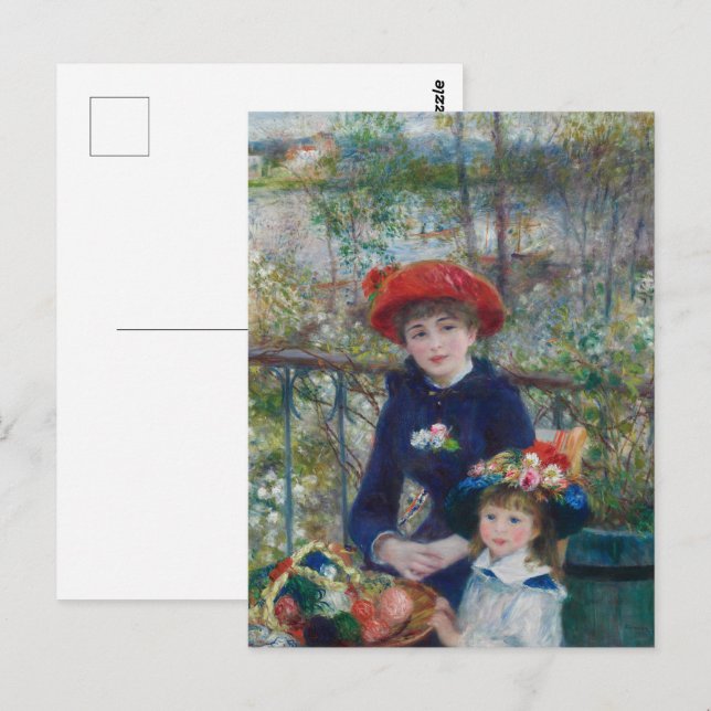 Renoir Two Sisters Terrace Impressionism Painting Postcard (Front/Back)