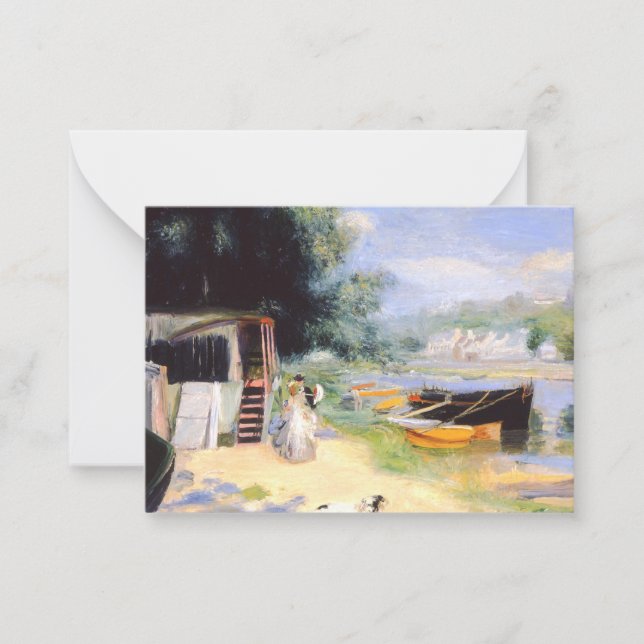 Renoir - View of Bougival, fine art painting Card (Front)