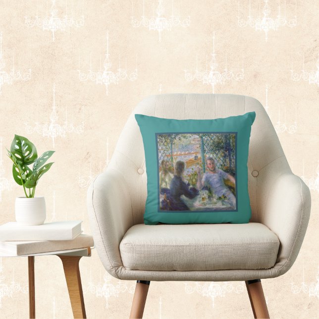 Renoir Vintage Art - Lunch at Restaurant Fournaise Cushion (Creator Uploaded)