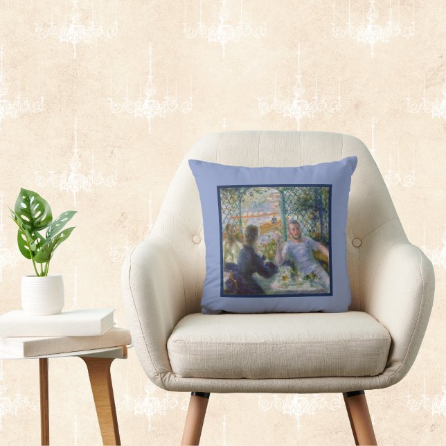 Renoir Vintage Art - Lunch at Restaurant Fournaise Cushion (Creator Uploaded)