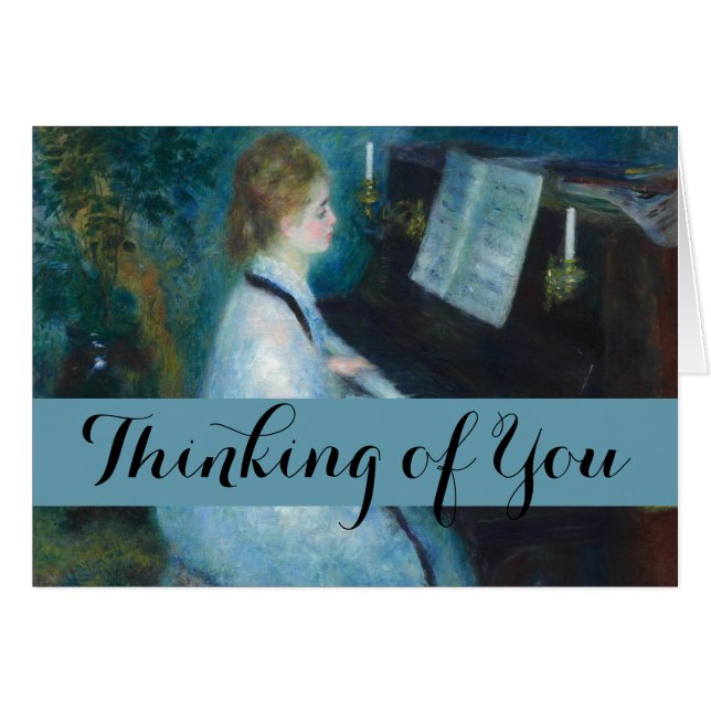 Renoir Woman at the Piano Vintage Impressionist  (Front Horizontal)
