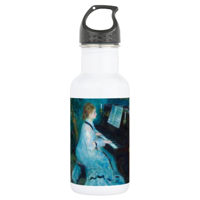 Renoir Woman at the Piano Vintage Impressionist  532 Ml Water Bottle (Front)