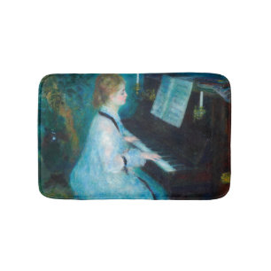 Renoir Woman at the Piano Vintage Impressionist Bath Mat