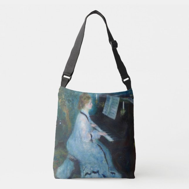 Renoir Woman at the Piano Vintage Impressionist  Crossbody Bag (Front)