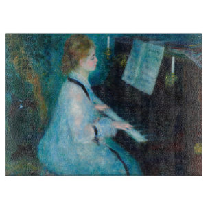 Renoir Woman at the Piano Vintage Impressionist Cutting Board