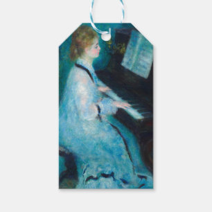 Renoir Woman at the Piano Vintage Impressionist Gift Tags