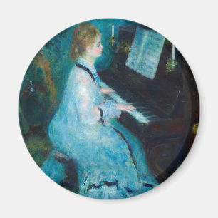 Renoir Woman at the Piano Vintage Impressionist Magnet