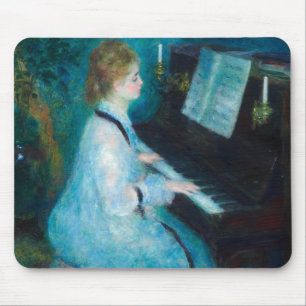 Renoir Woman at the Piano Vintage Impressionist  Mouse Mat