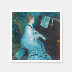 Renoir Woman at the Piano Vintage Impressionist Napkin