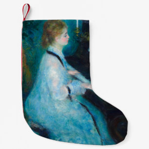 Renoir Woman at the Piano Vintage Impressionist Small Christmas Stocking