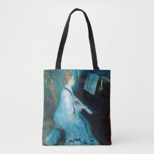 Renoir Woman at the Piano Vintage Impressionist  Tote Bag