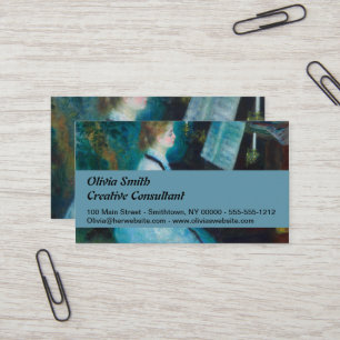 Renoir Woman Piano Music Musician Business Card