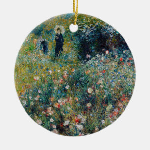 Renoir - Woman with a Parasol in a Garden Ceramic Tree Decoration