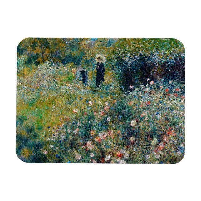 Renoir - Woman with a Parasol in a Garden Magnet (Horizontal)